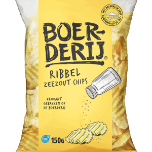 Boerderij chips zeezout ribbel 9 zakken