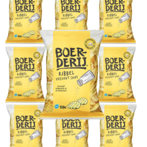 Boerderijchips Ribbel Zeezout 10 zakken